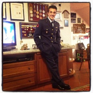 Alberto in the uniform of the Italian Air Force photo courtesy Alberto Busnari